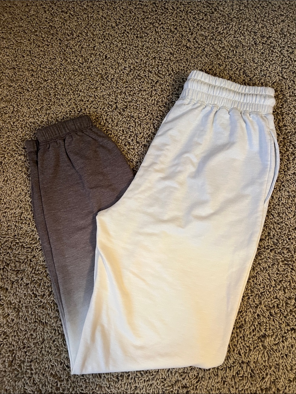 Knox Rose White and Gray Ombre Track Joggers